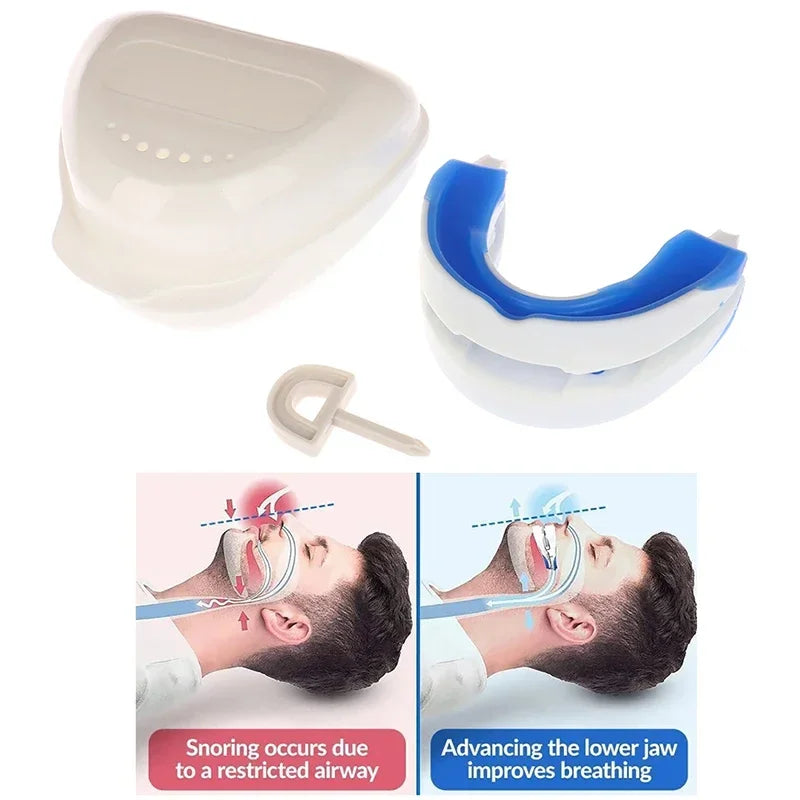 Adjustable Sleep Anti-Snoring Mouthpiece Snoring Solution Stop Snore Mouth Guard Sleeping Aid Device Improve Sleep Breath